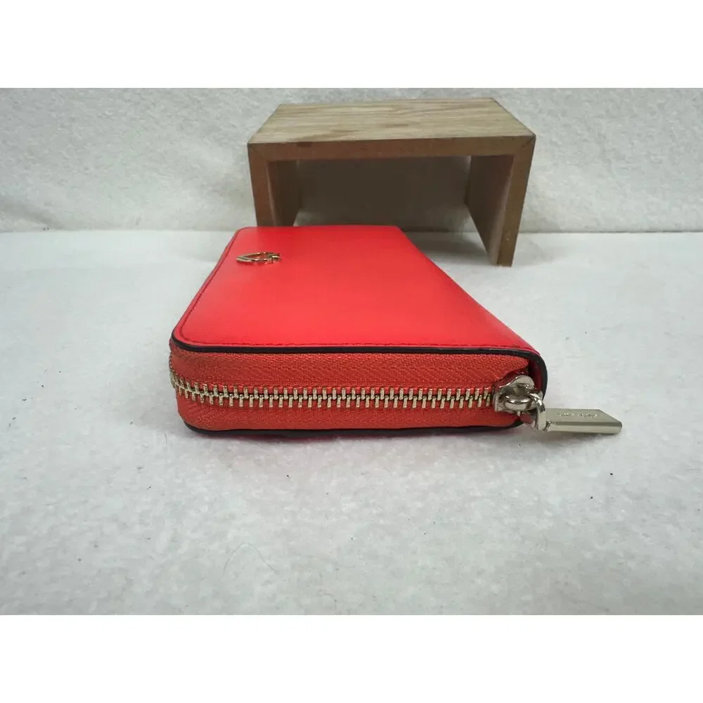Kate Spade New York Tomato Red Leather Zip-Around Continental Wallet